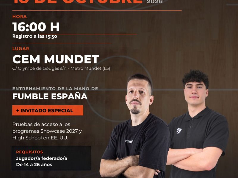 Barcelona - Pruebas de Baloncesto – 18 de Octubre 2026 (pdf DINA4)